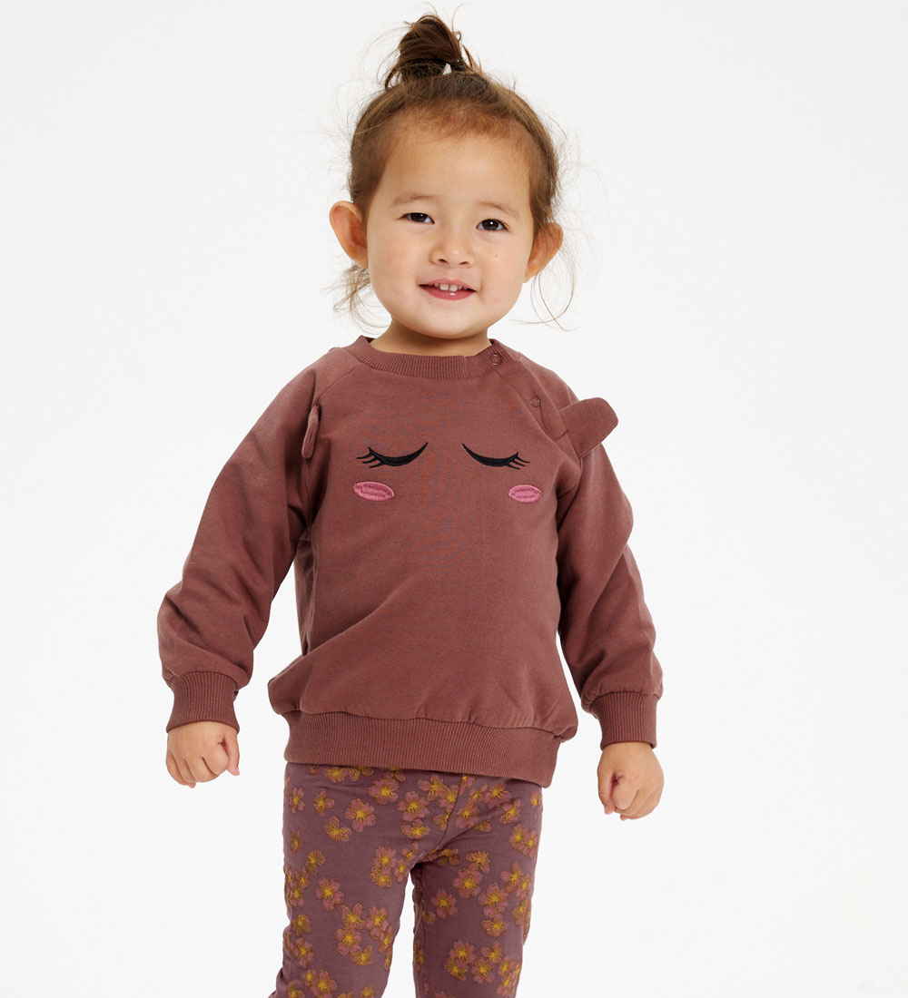 The New Siblings Sweatshirt - TnsHenny - Rose Brown m. Broderi