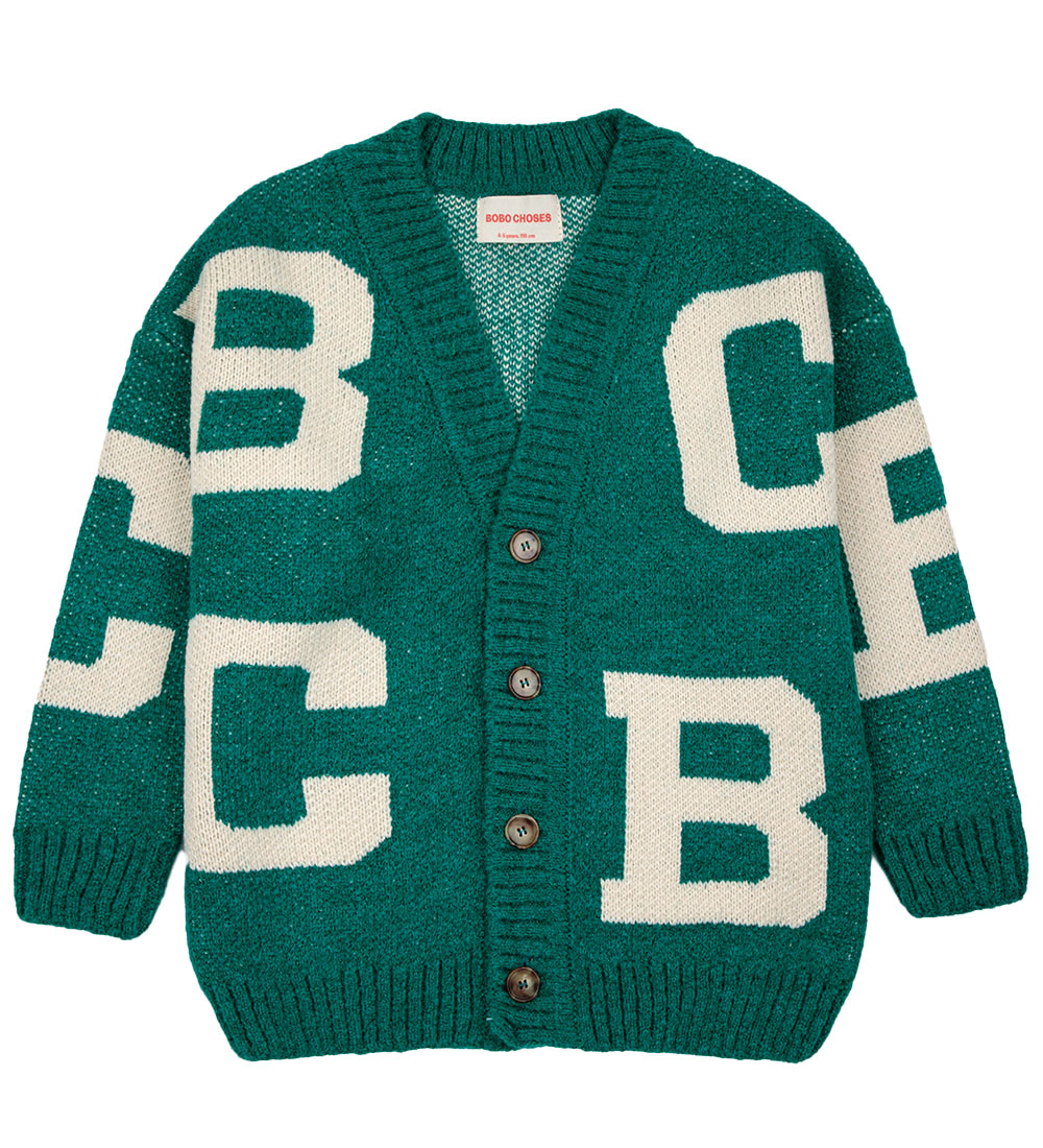 Bobo Choses Cardigan - Akryl/Uld - Grøn/Hvid