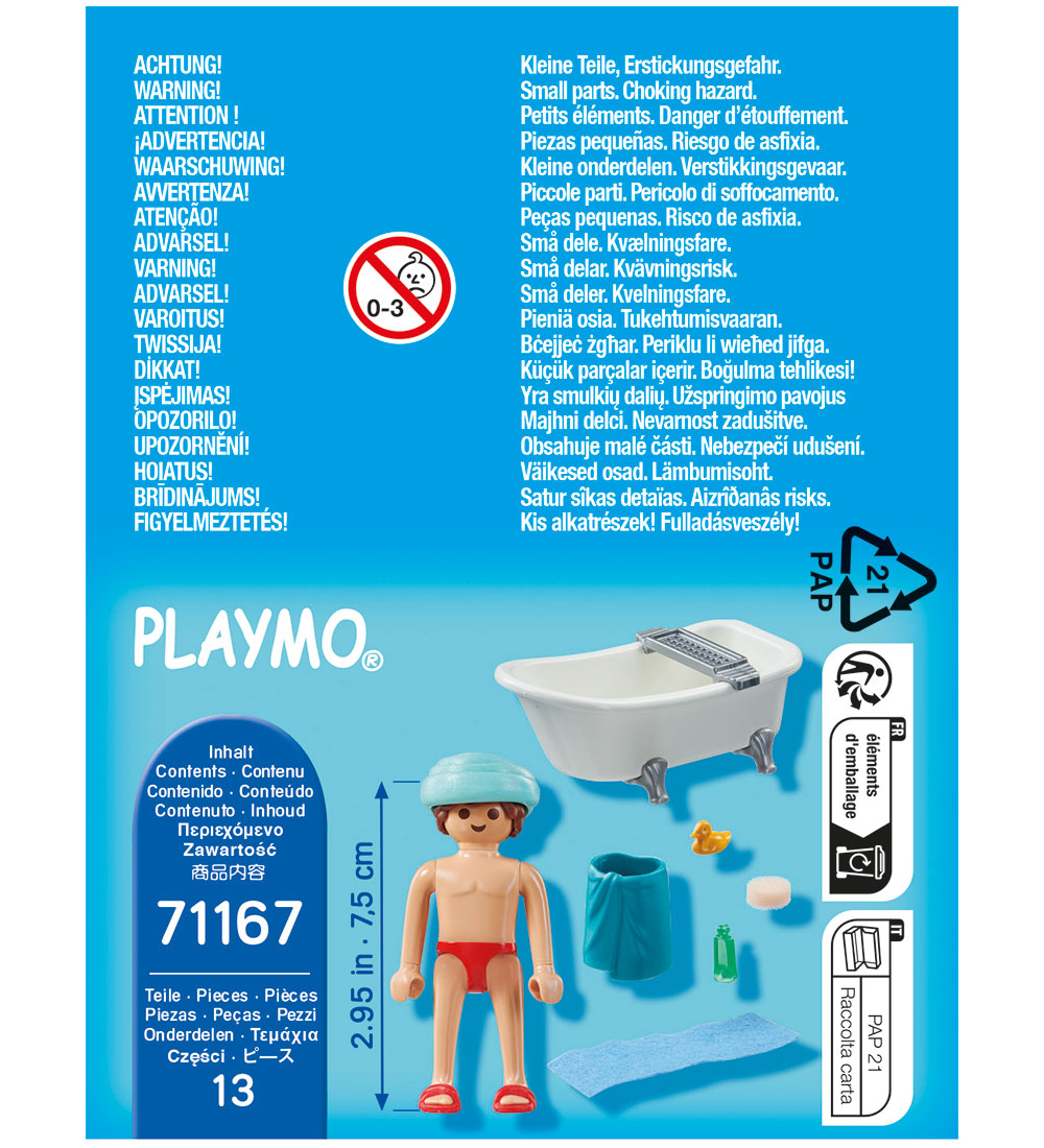 Playmobil SpecialPlus - Mand i Badekar - 13 dele - 71167