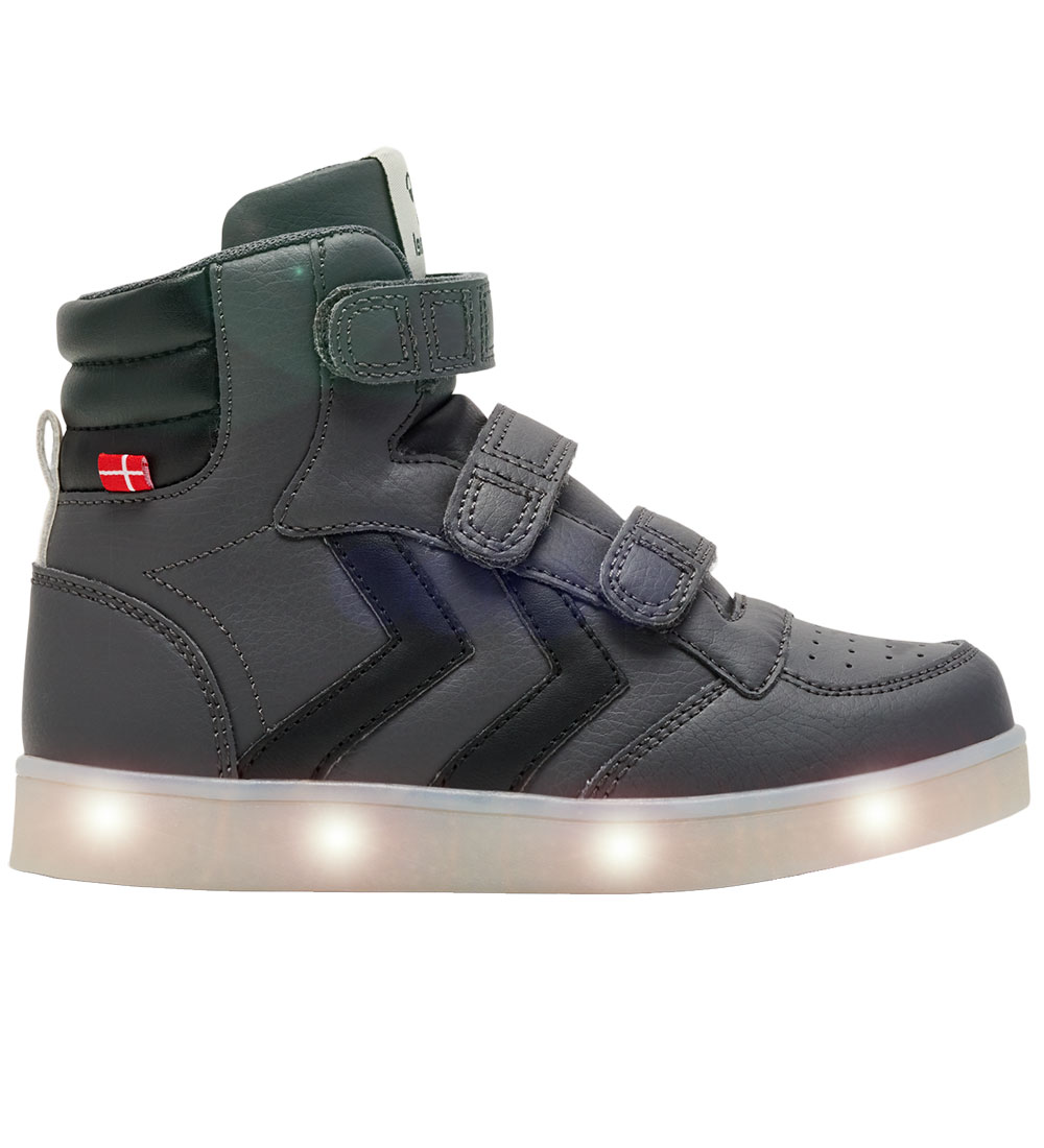 Hummel Støvler m. Lys - Stadil Flash - Asphalt