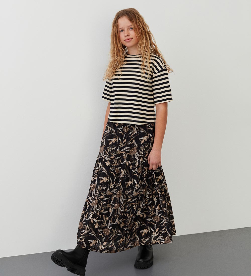 Sofie Schnoor Girls Nederdel - Sort m. Mønster