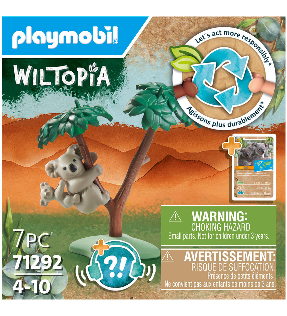 Playmobil Wiltopia - Koala m. Unge - 7 Dele - 71292
