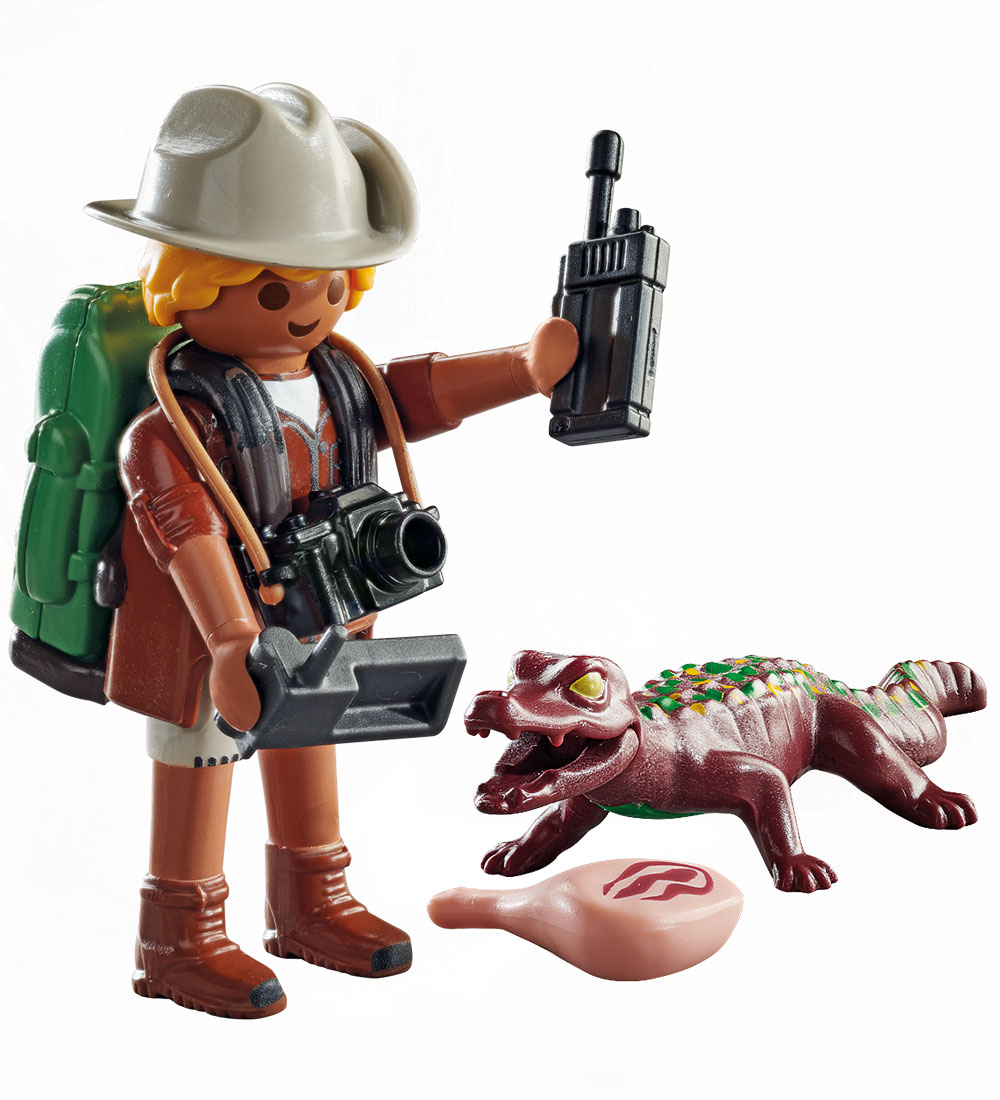 Playmobil SpecialPlus - Forsker m. Ung Kaiman - 9 dele - 71168
