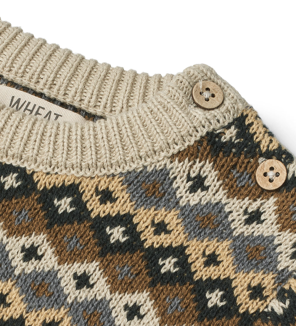 Wheat Bluse - Strik - Elias - Multi Blue