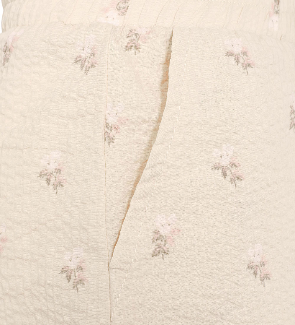 Petit by Sofie Schnoor Bukser - Sand m. Blomster