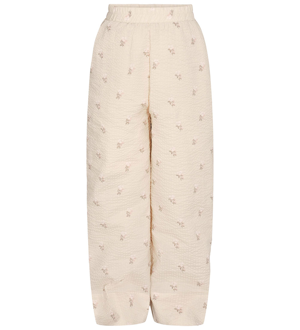 Petit by Sofie Schnoor Bukser - Sand m. Blomster