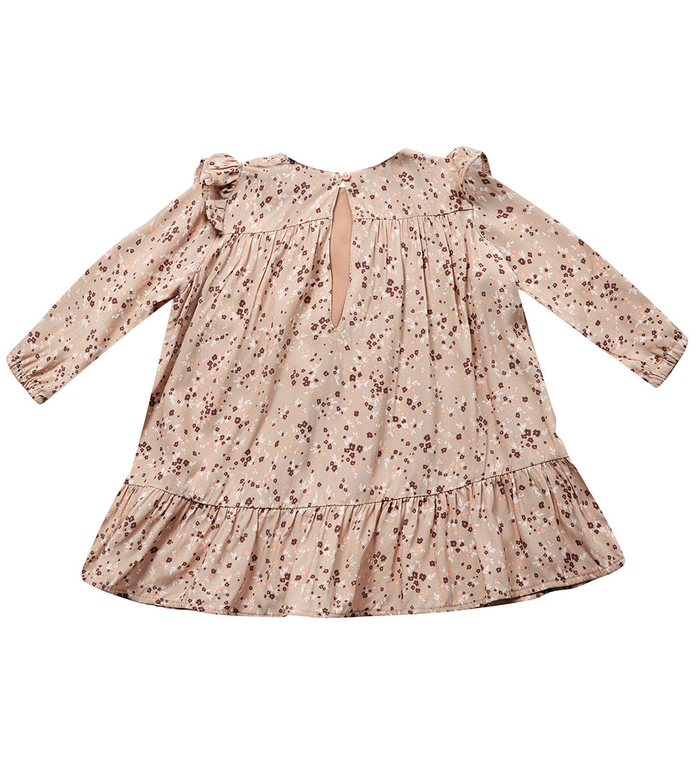 Petit by Sofie Schnoor Kjole - Nougat m. Blomster