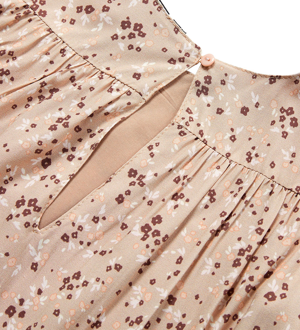 Petit by Sofie Schnoor Kjole - Nougat m. Blomster