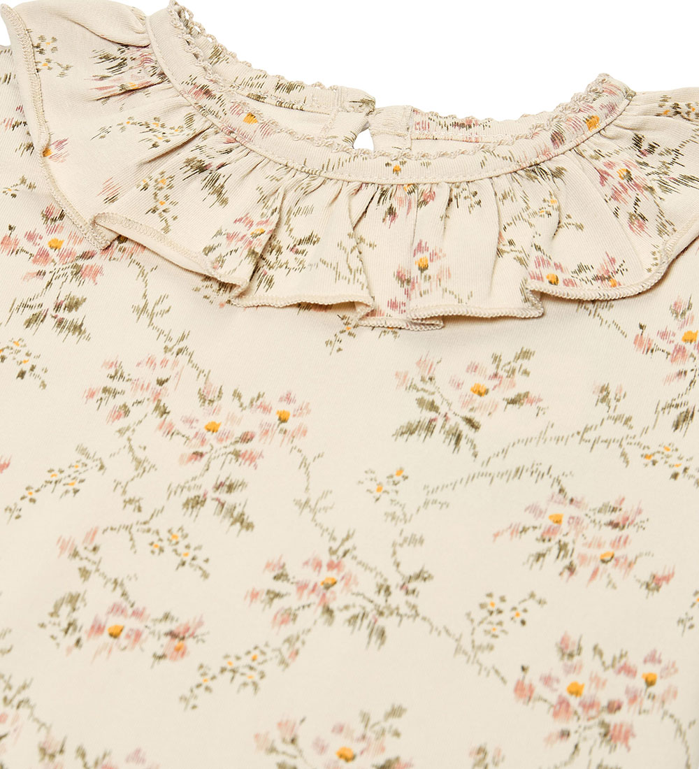Petit by Sofie Schnoor Bluse - Sand m. Blomster