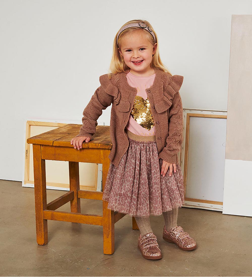 Petit by Sofie Schnoor Tylnederdel - Gammelrosa m. Leopardprint