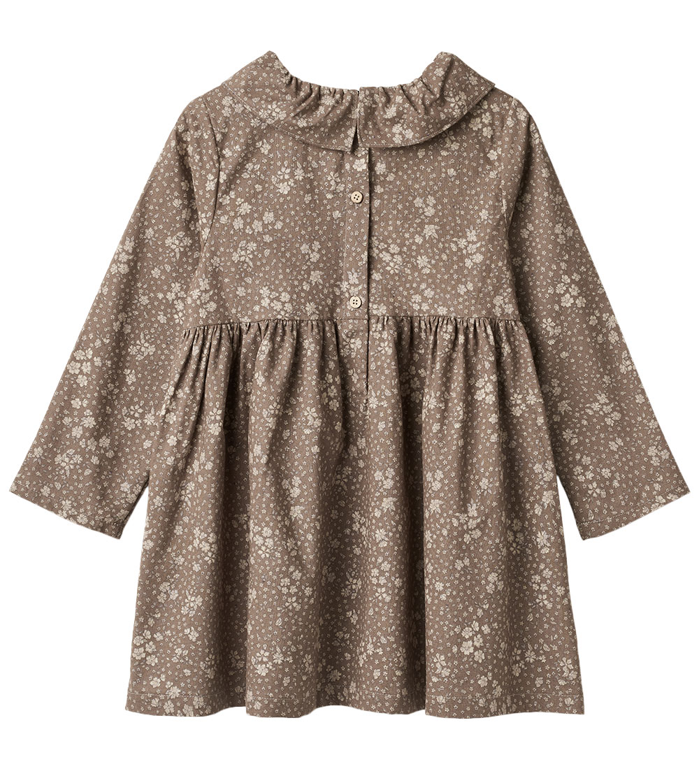 Wheat Kjole - Violetta - Cocoa Brown Flowers
