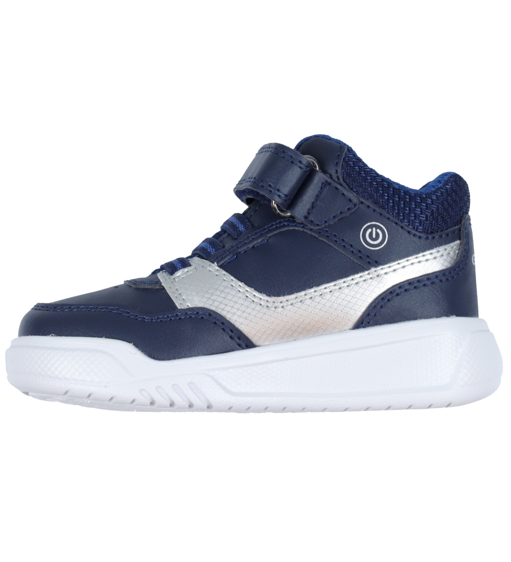Geox Støvler m. Lys - J Illuminus Boy B - Navy/Silver