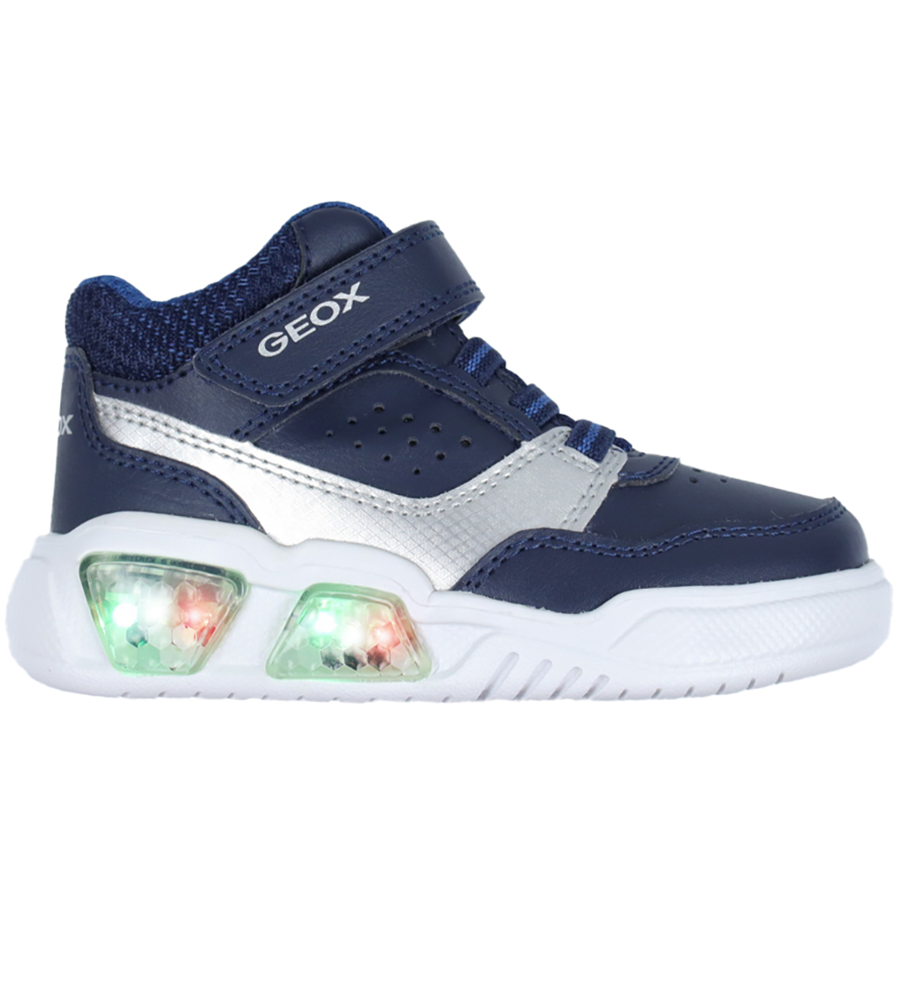 Geox Støvler m. Lys - J Illuminus Boy B - Navy/Silver