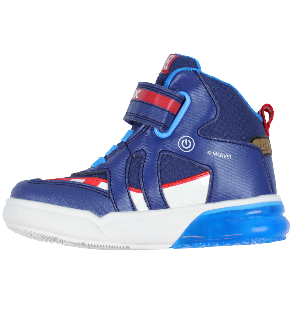 Geox Støvler m. Lys - Grayjay - Marvel Avengers - Navy/Rød