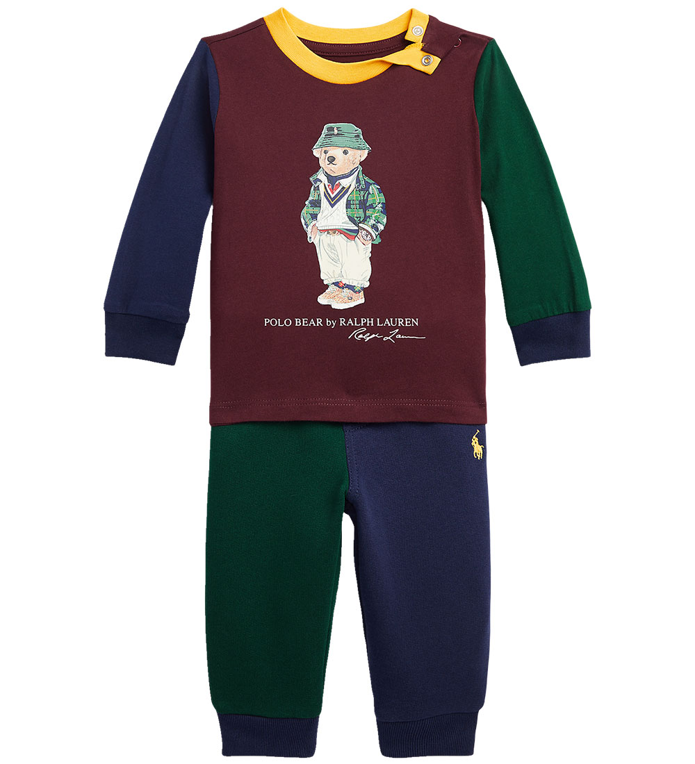 Polo Ralph Lauren Sweatpants/Bluse - Bprdeaux/Navy/Grøn