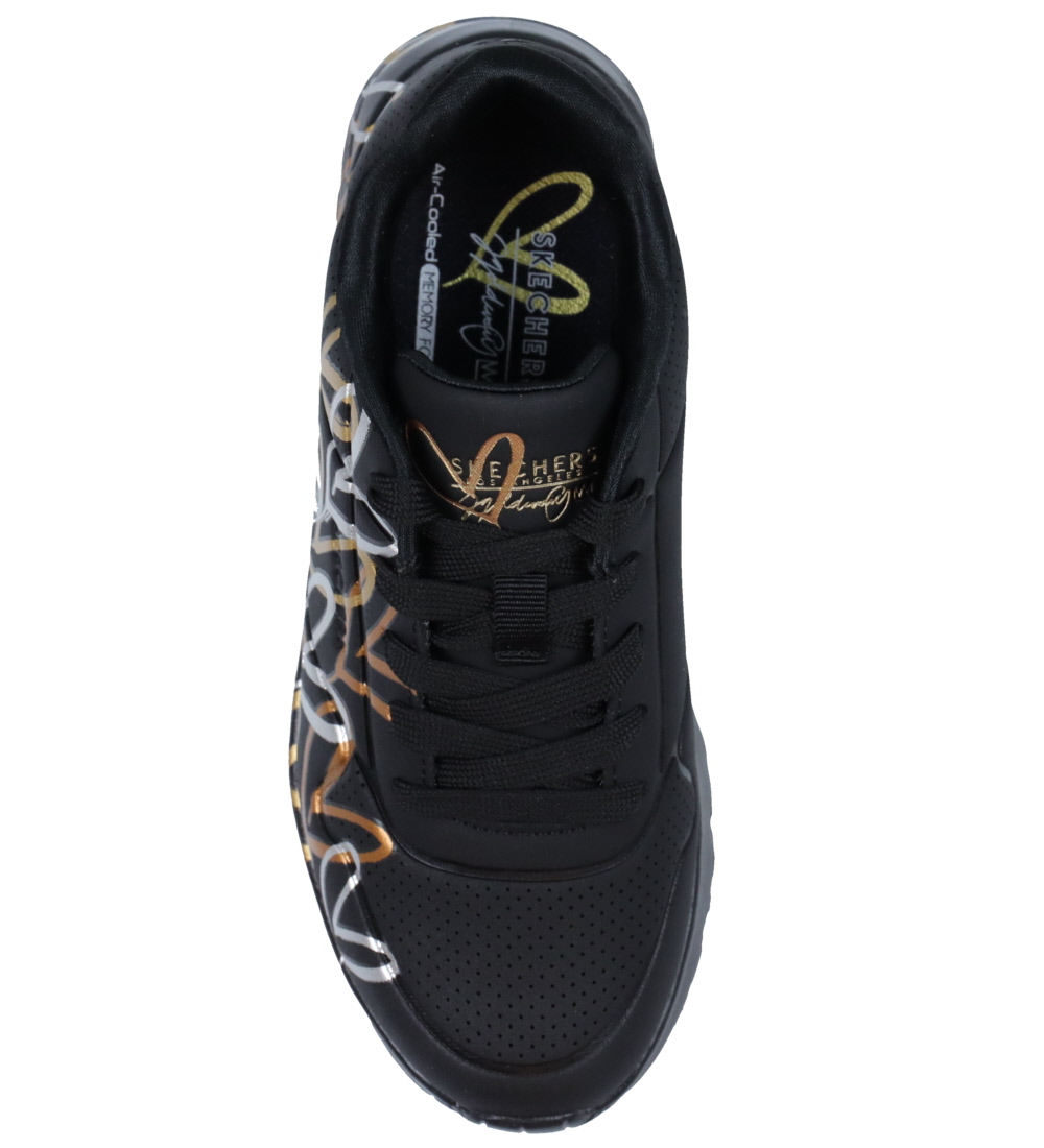 Skechers Sko - Girls Uno Lite - Metallic Love - Black/Gold