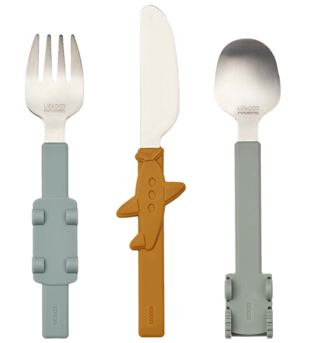 Liewood Børnebestik - Tove Cutlery Set - Blue Fog Mix