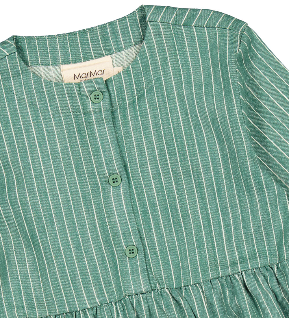 MarMar Kjole - Soft Denim - Dagmara - Winter Pine Stripes