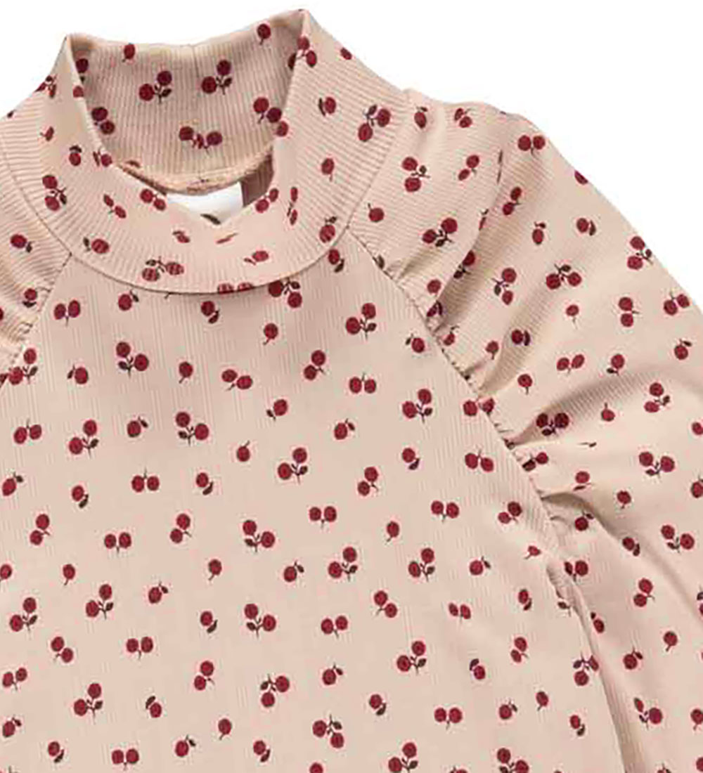 Müsli Bluse - Rib - Berry - Spa Rose/Fig/Berry Red