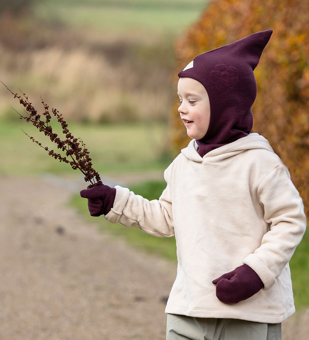 Racing Kids Elefanthue - Uld/Bomuld - 2-lags - Red Grape