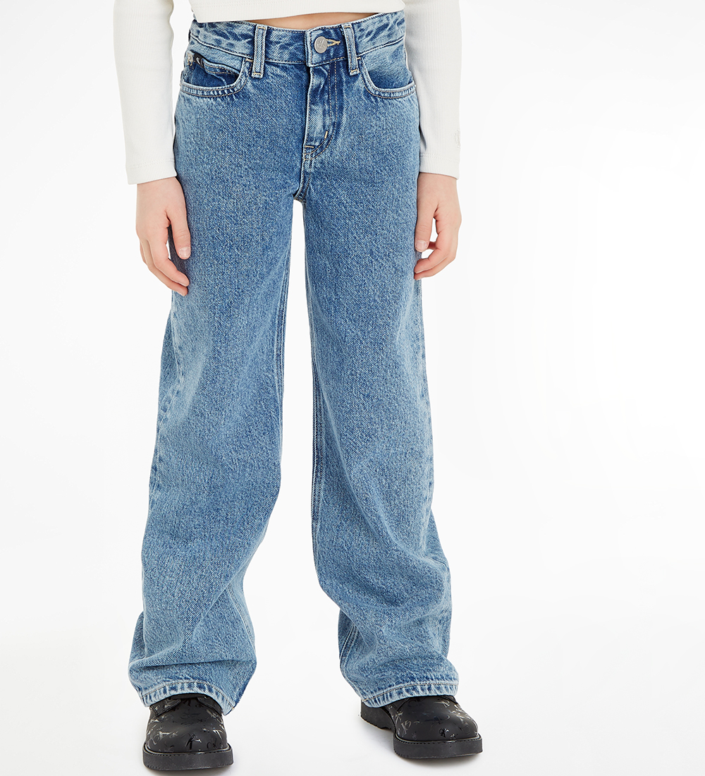 Calvin Klein Jeans - High Rise Wide Leg - Mid Blue Rigid
