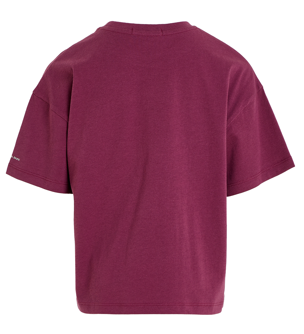 Calvin Klein T-shirt - Logo Boxy - Amaranth