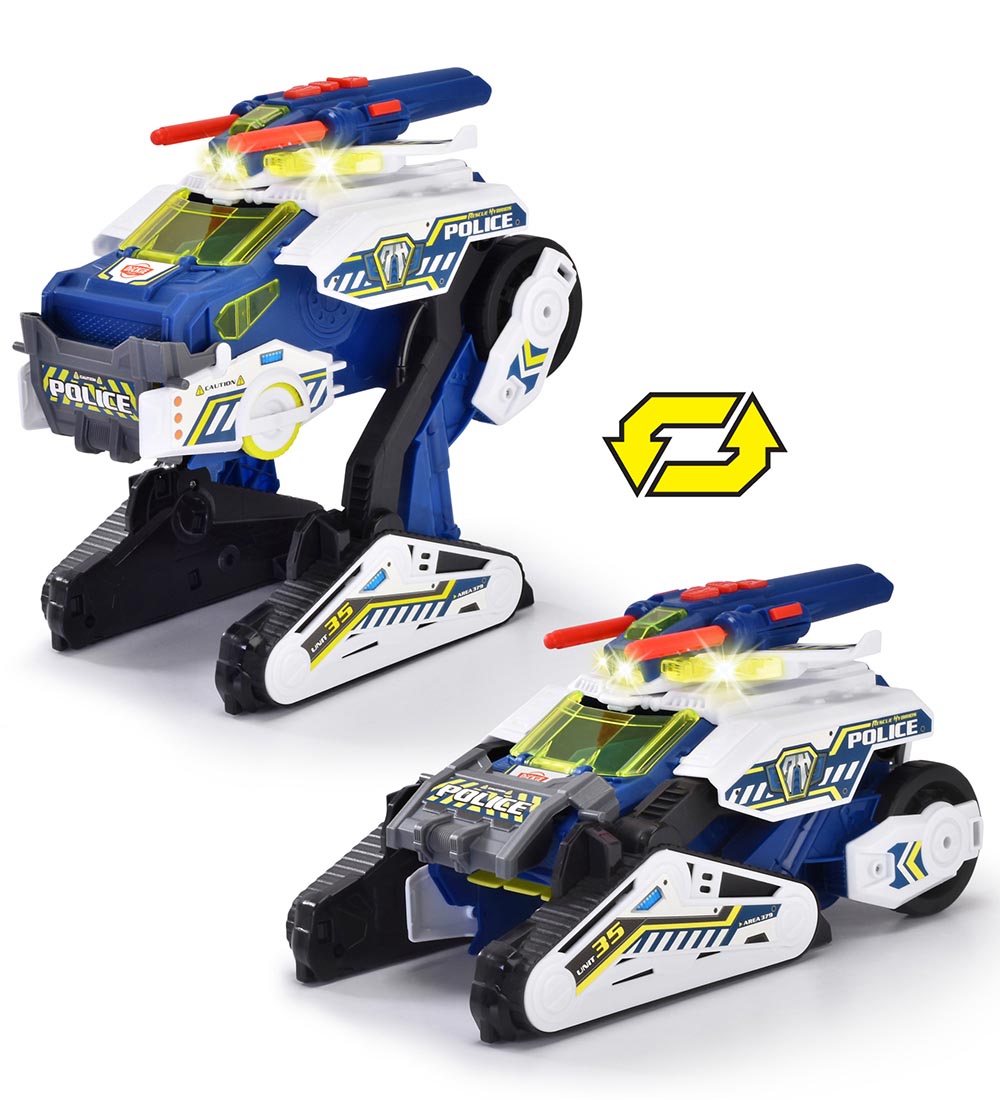 Dickie Toys Police Bot - Rescue Hybrids - Lys/Lyd