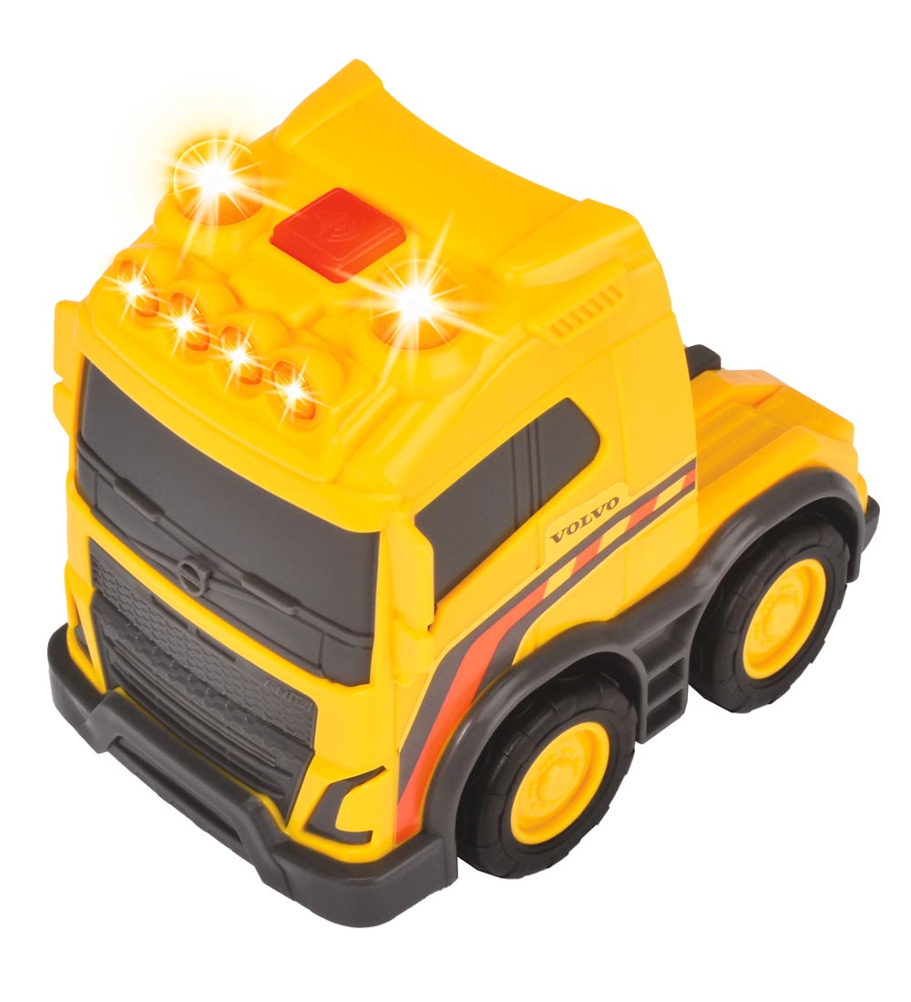 Dickie Toys Lastbil m. Gravemaskine - Truck Team - Lys/Lyd