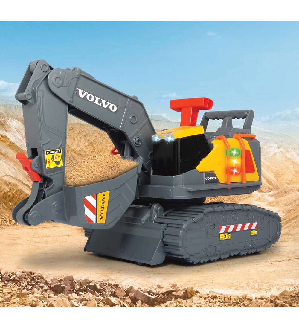 Dickie Toys Arbejdsbil - Weight Lift Excavator - Lys/Lyd
