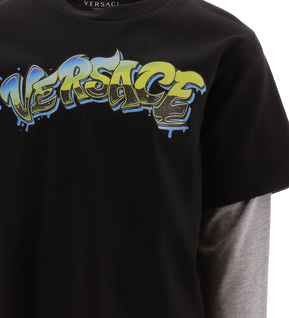 Versace Bluse - Sort m. Print