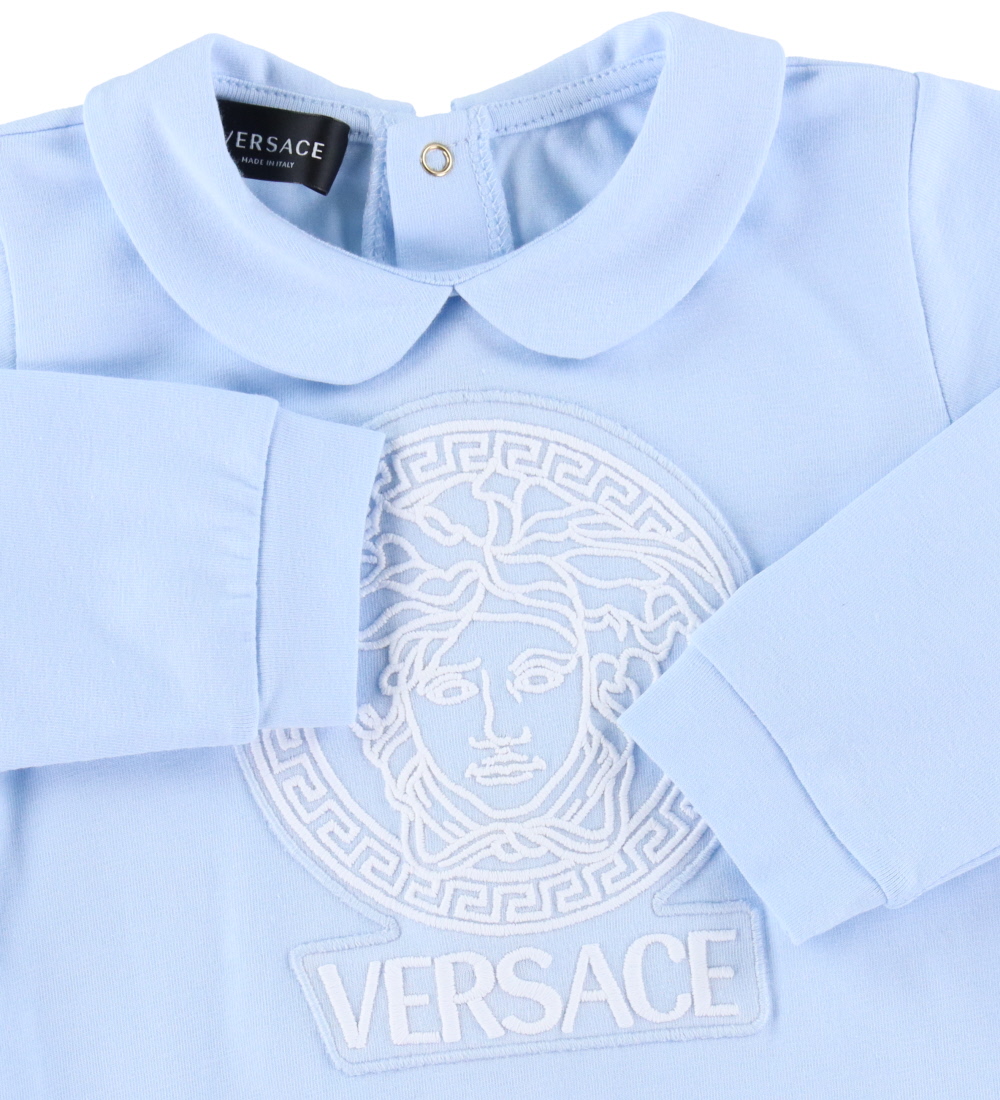 Versace Heldragt m/f - Lyseblå/Hvid m. Logo