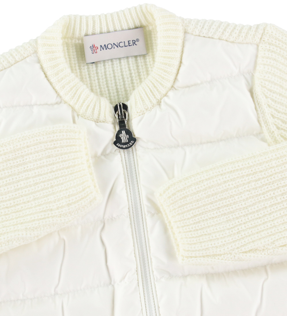 Moncler Cardigan - Uld/Dun - Off White