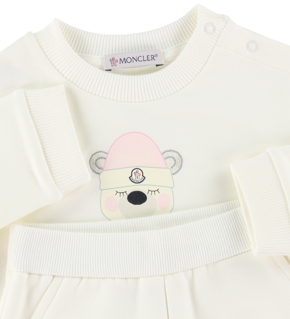 Moncler Sweatsæt - Off White m. Print
