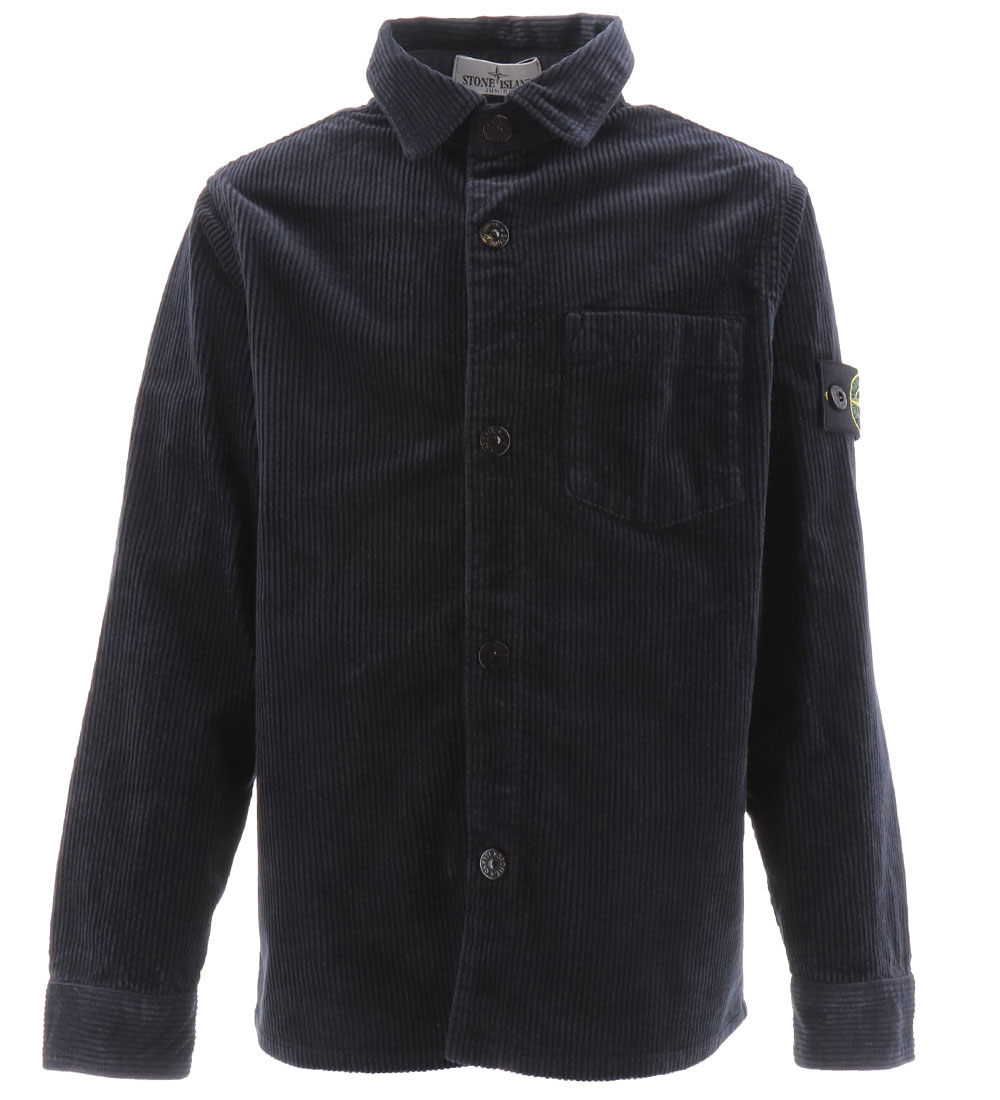 Stone Island Overshirt - Fløjl - Navy Blue