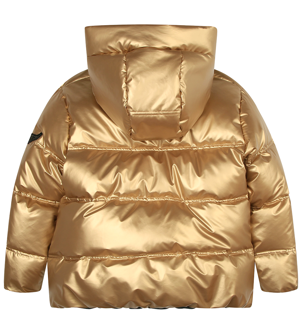 Zadig & Voltaire Dynejakke - Vendbar - Dark Green/Guld