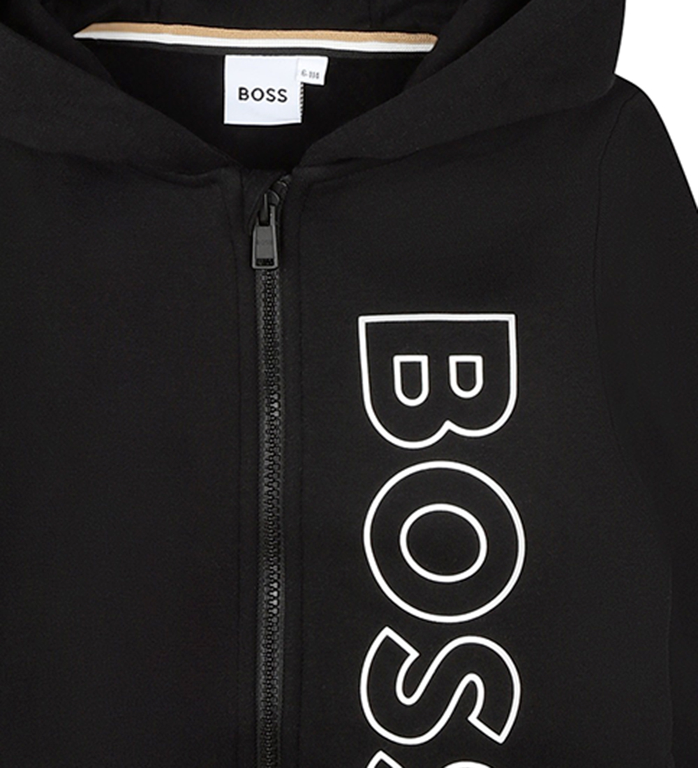 BOSS Cardigan - Sort m. Hvid