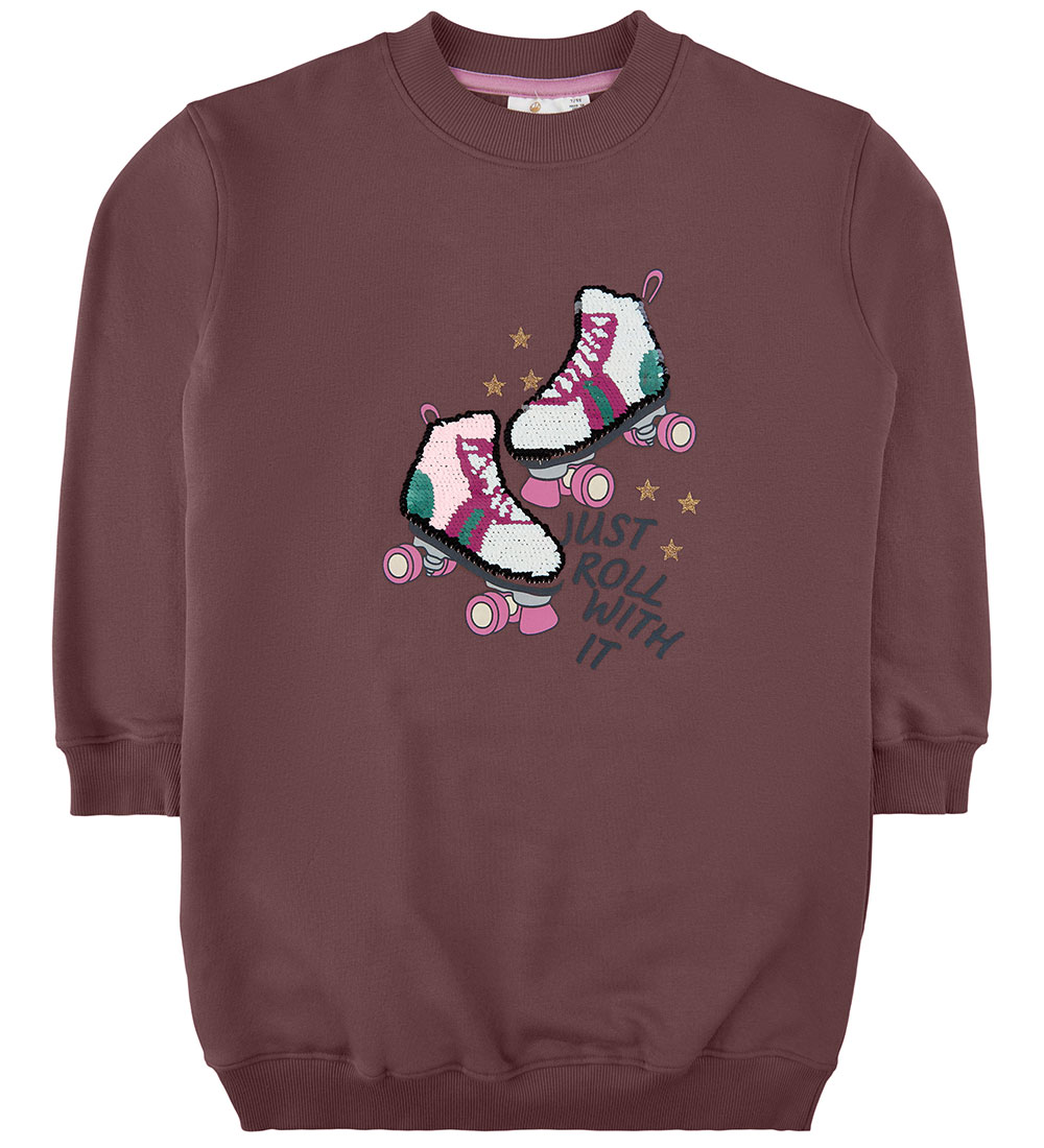 The New Sweatkjole - TnHelena - Rose Brown m. Rulleskøjter/Paill