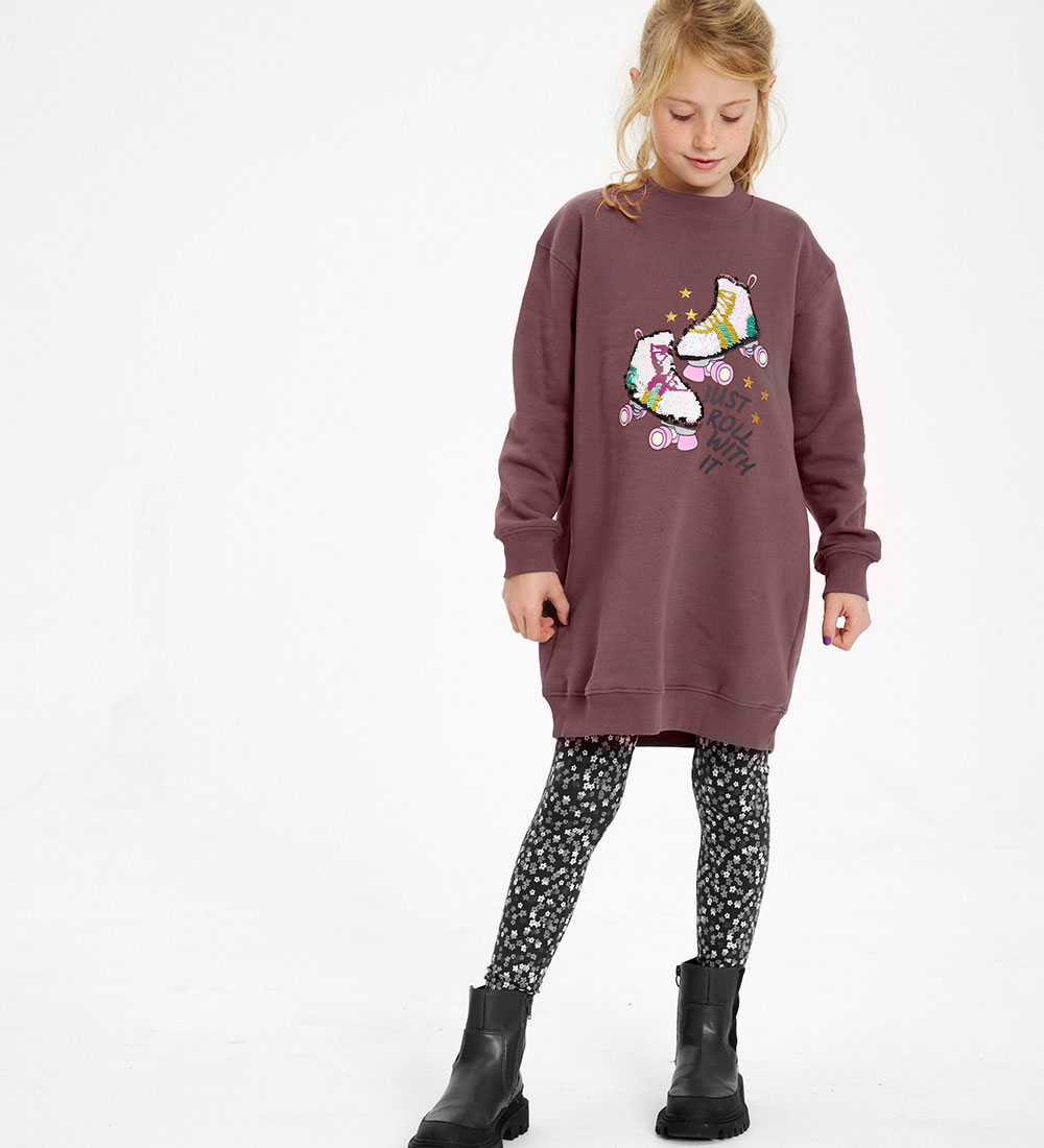 The New Sweatkjole - TnHelena - Rose Brown m. Rulleskøjter/Paill