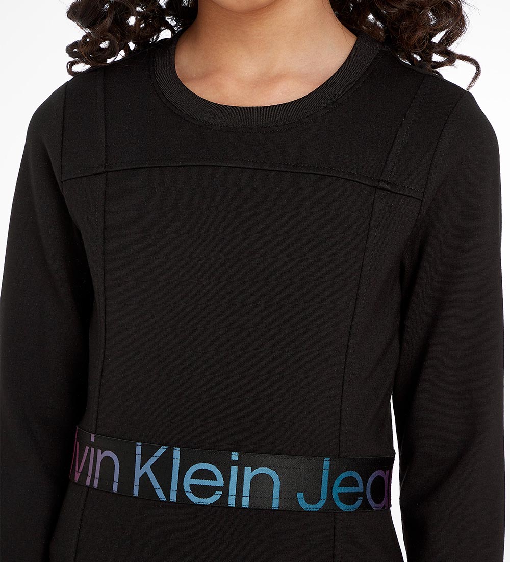 Calvin Klein Kjole - Sort m. Multifarver
