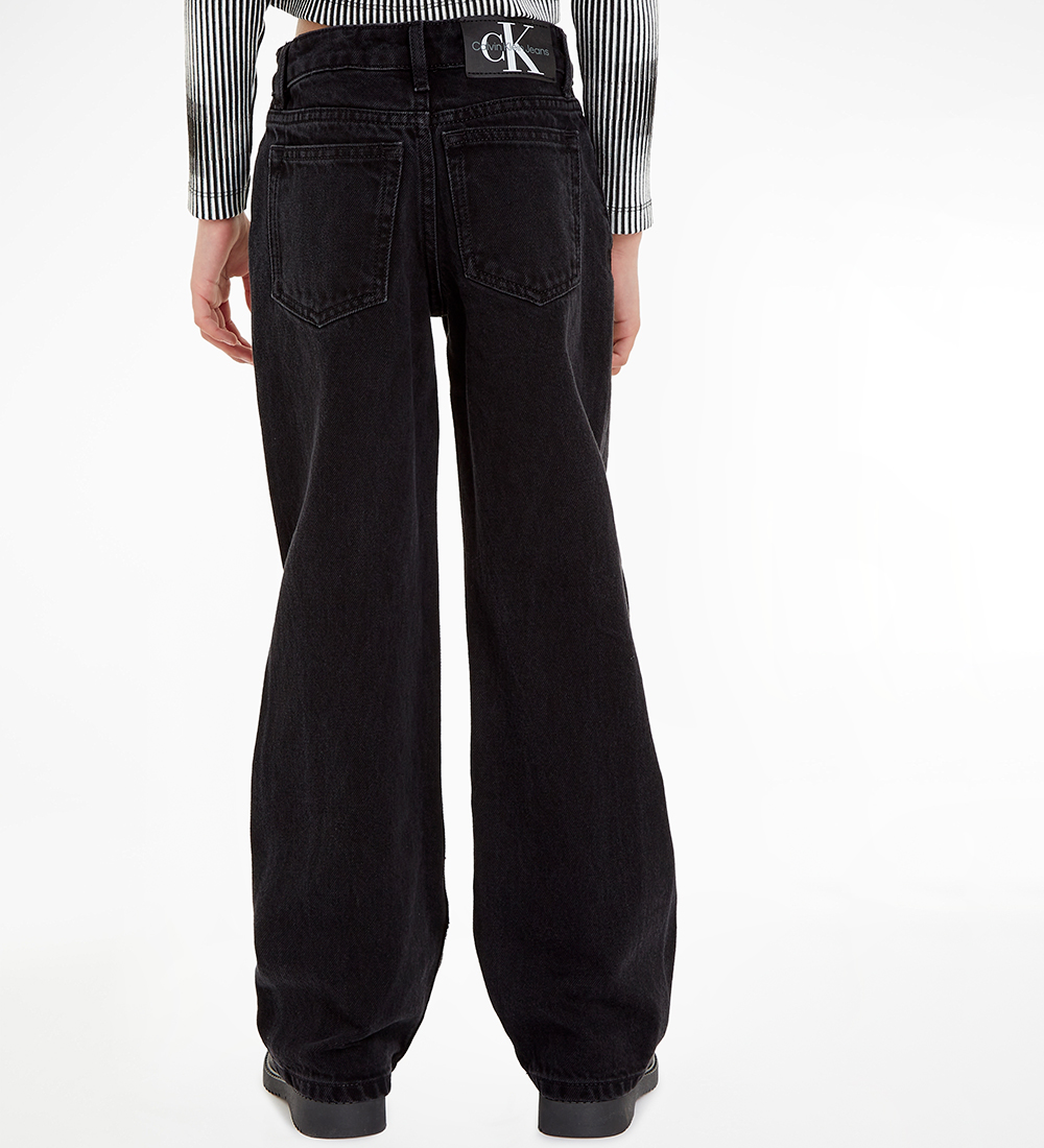 Calvin Klein Jeans - High Rise Wide Leg - Washed Black
