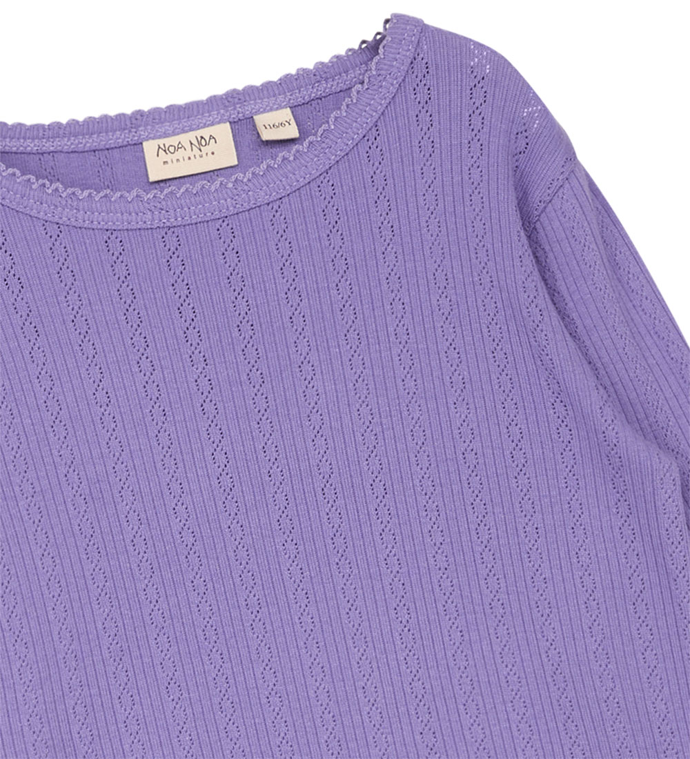 Noa Noa miniature Bluse - Pointelle Rib - Dory - Aster Purple
