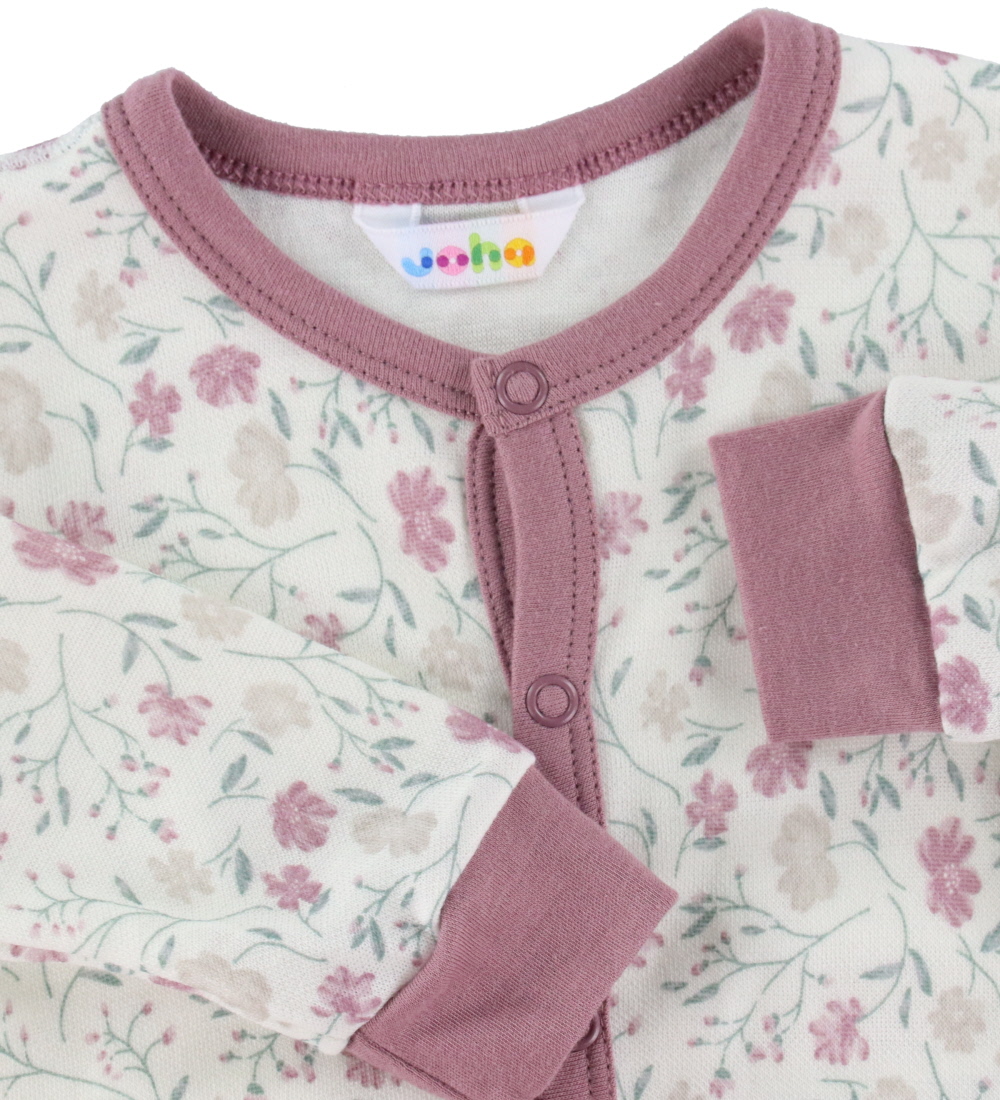 Joha Heldragt - Uld/Bambus - Off White/Rose