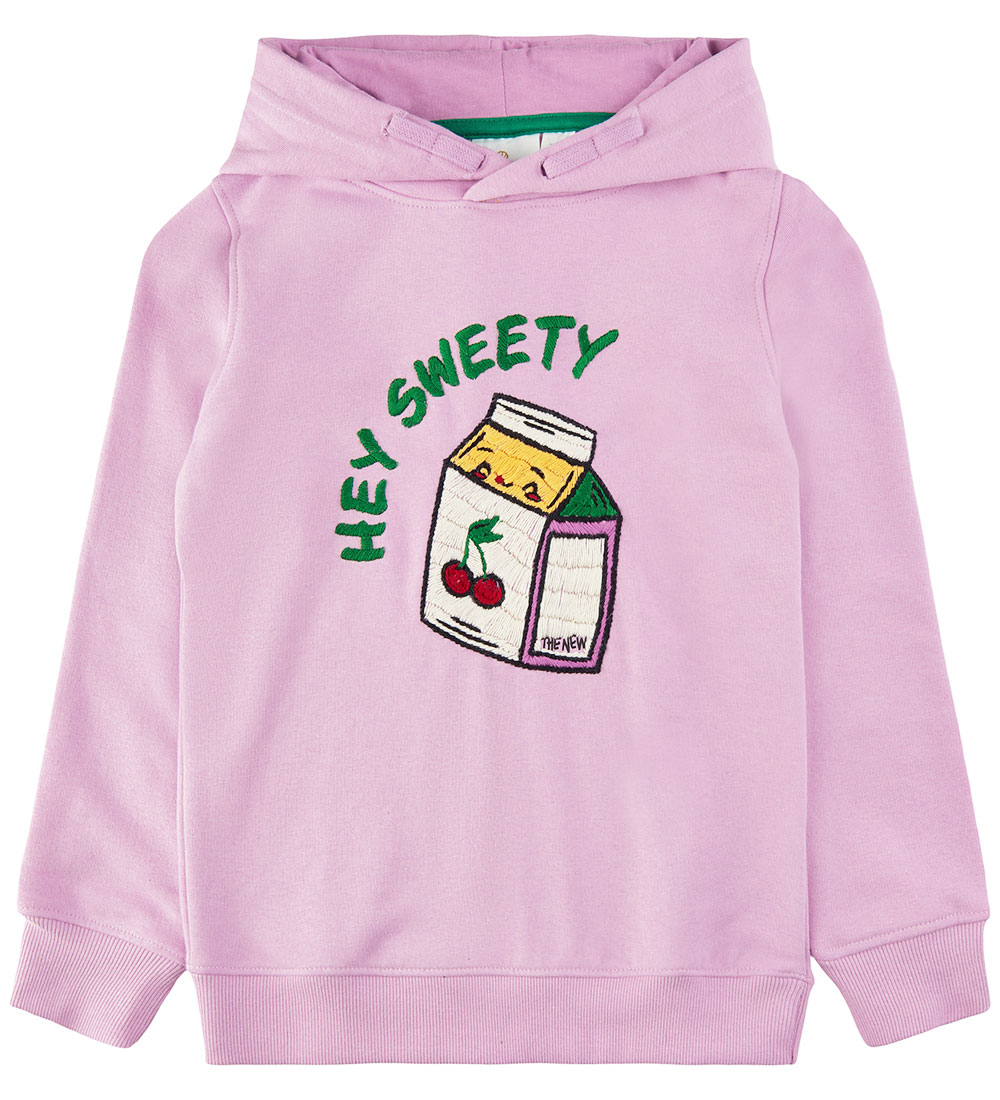 The New Hættetrøje - TnHey - Pastel Lavender m. Broderi