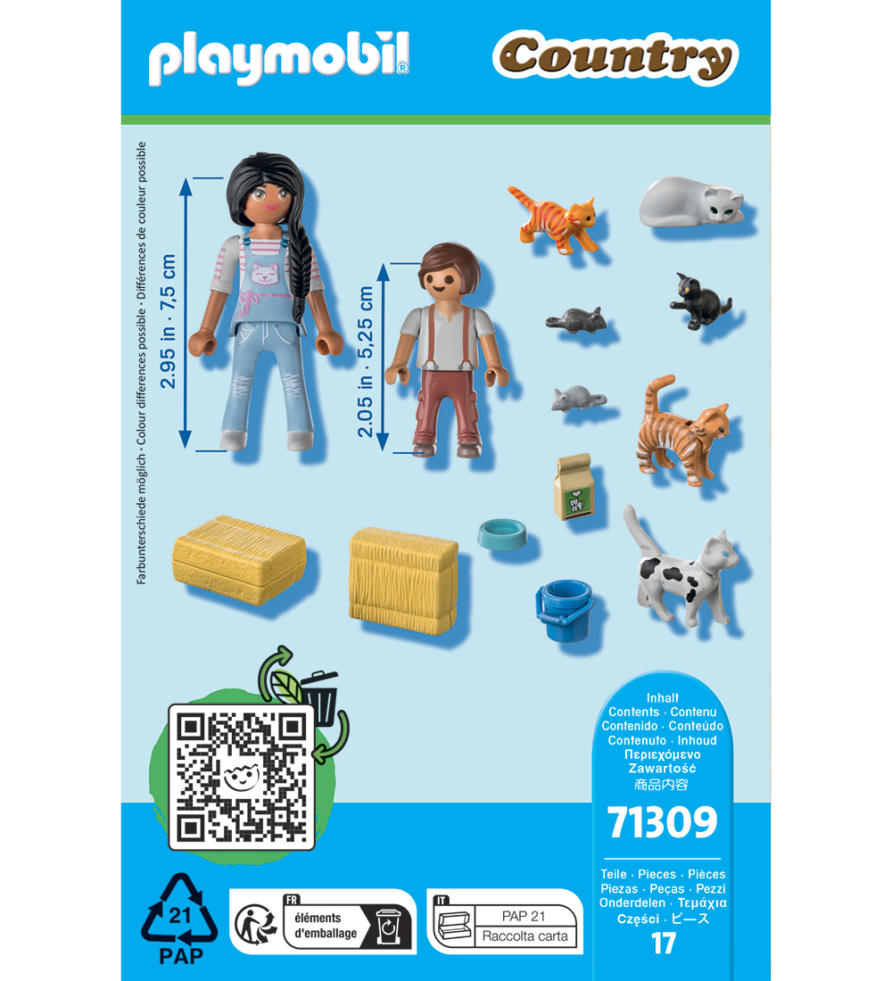 Playmobil Country - Kattefamilie - 71309 - 17 dele