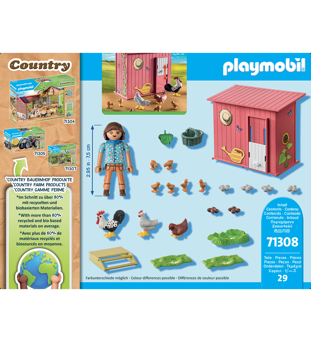 Playmobil Country - Hne med Kyllinger - 71308 - 29 dele