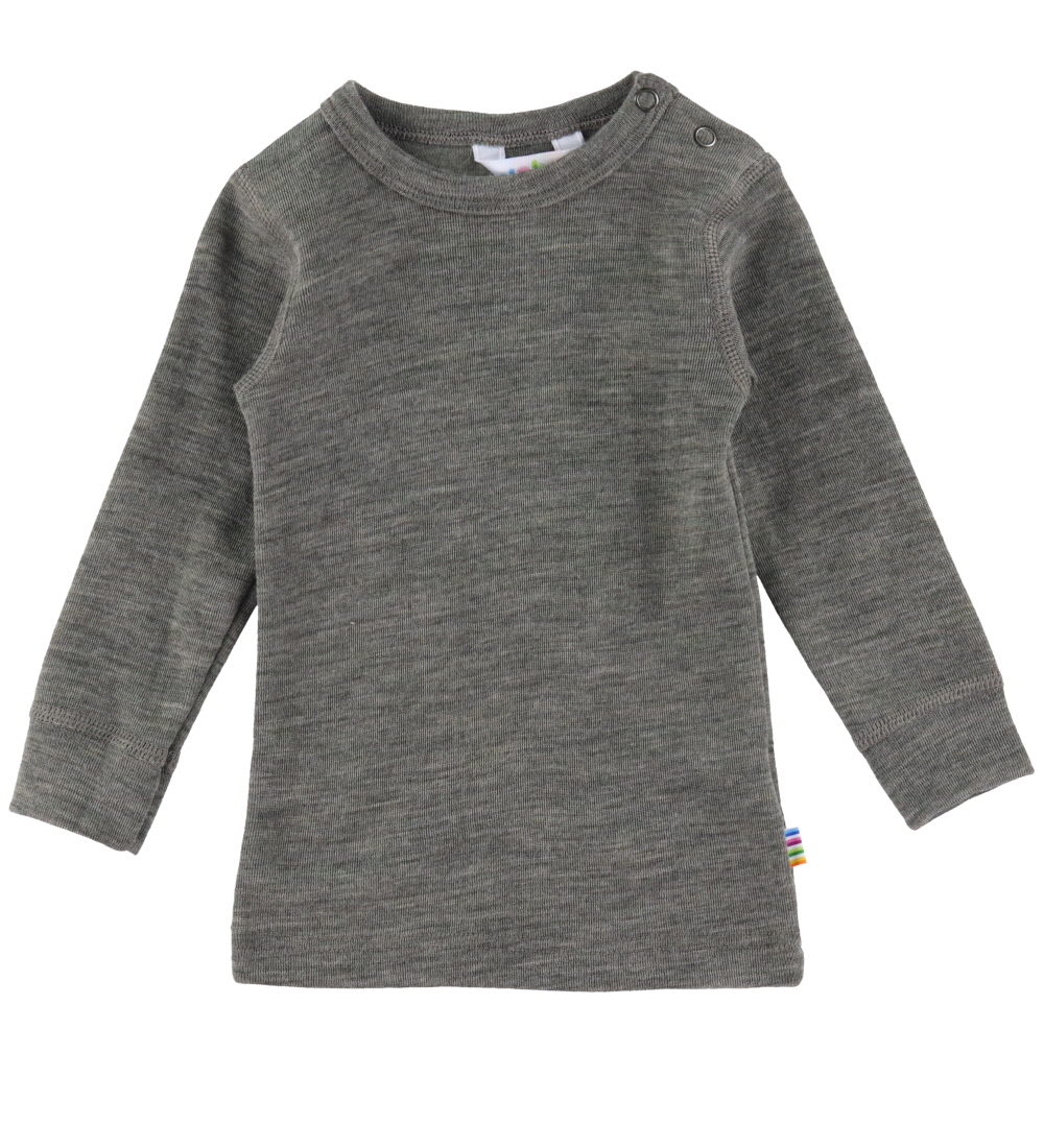 Joha Bluse - Uld - Beige/Grå