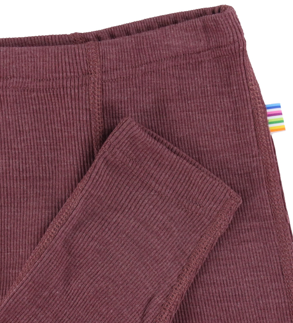 Joha Leggings - Rib - Uld/Silke - Bordeaux