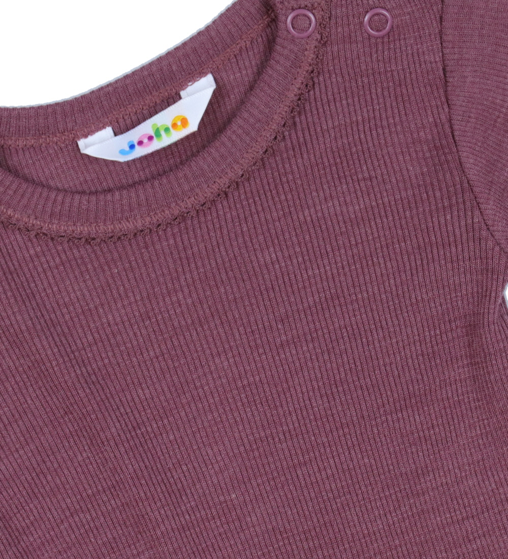 Joha Body l/æ - Rib - Uld/Silke - Bordeaux