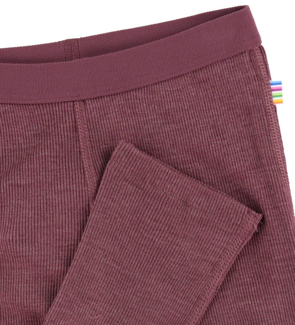 Joha Leggings - Rib - Uld/Silke - Bordeaux