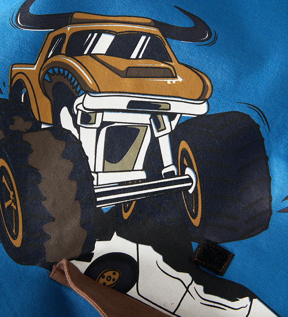 Minymo Sweatshirt - Vallarta Blue m. Monstertruck